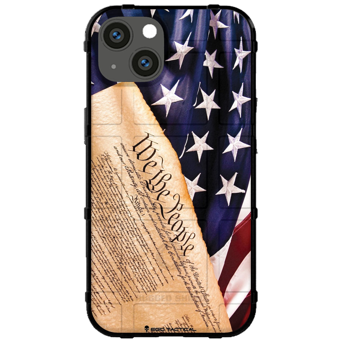 We The People, Constitution on US American Flag Custom Printed Android & Apple Phone Case Design