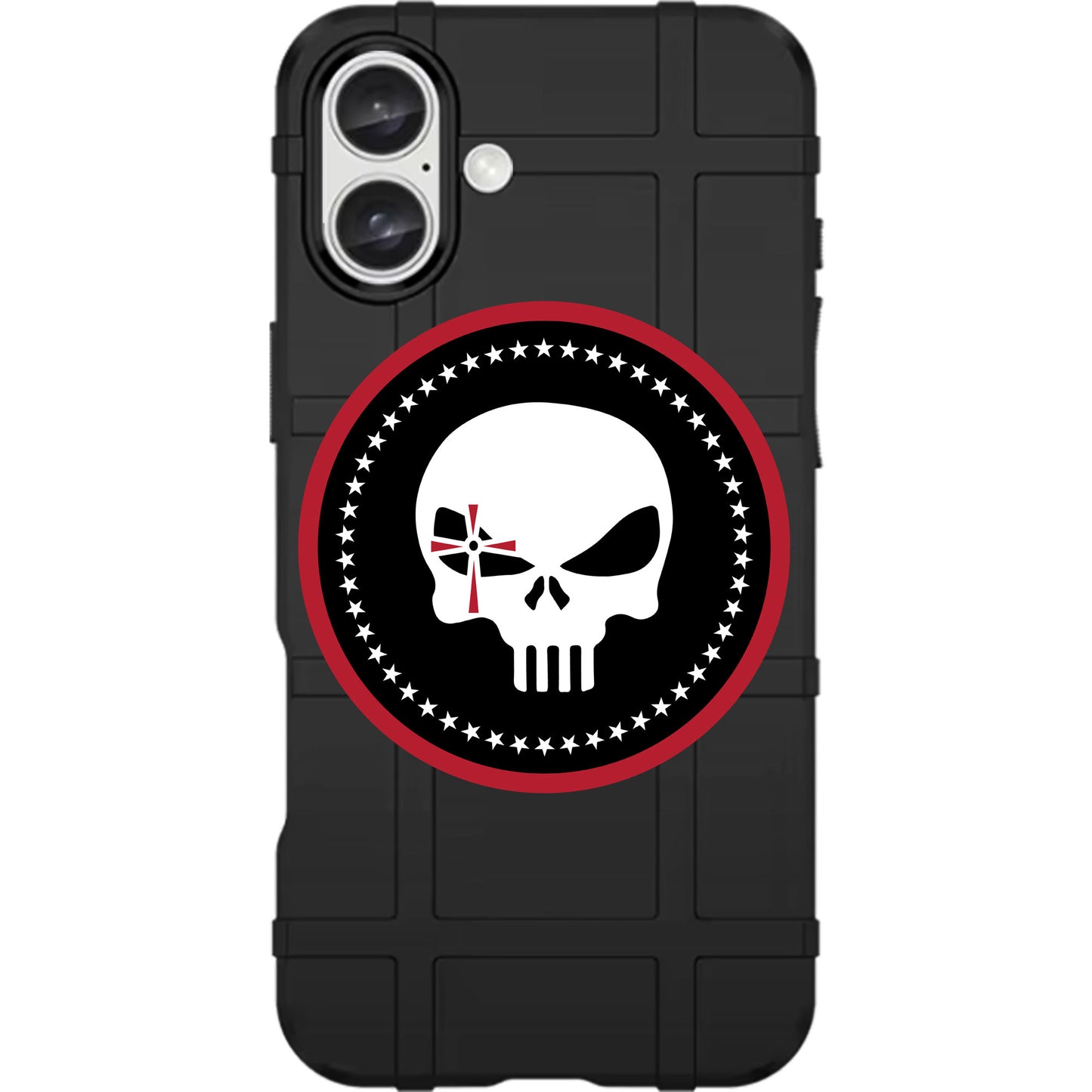 American Sniper Circle Stars Skull Logo Custom Printed Case Design on Black Case