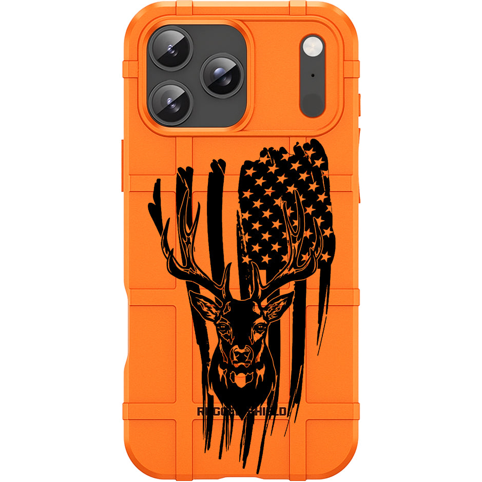 US Flag Deer Silhouette