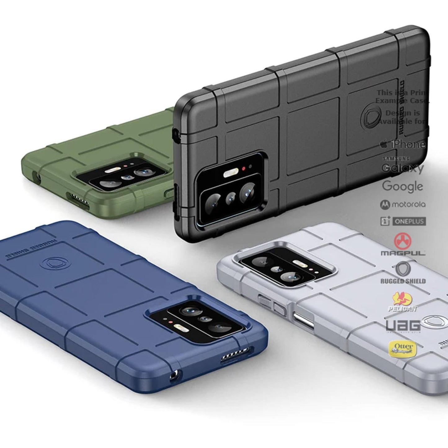 Rugged Shield Branded Solid Color Tpu Cases For Samsung Galaxy Models