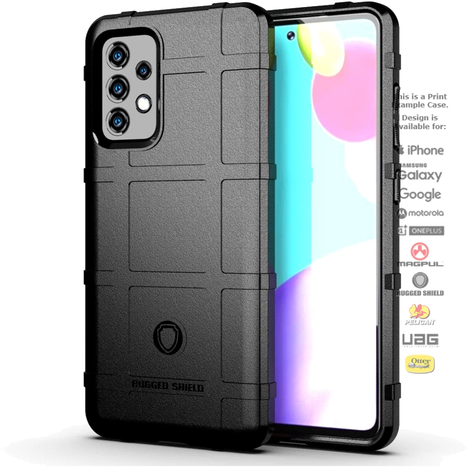 Rugged Shield Branded Solid Color Tpu Cases For Samsung Galaxy Models