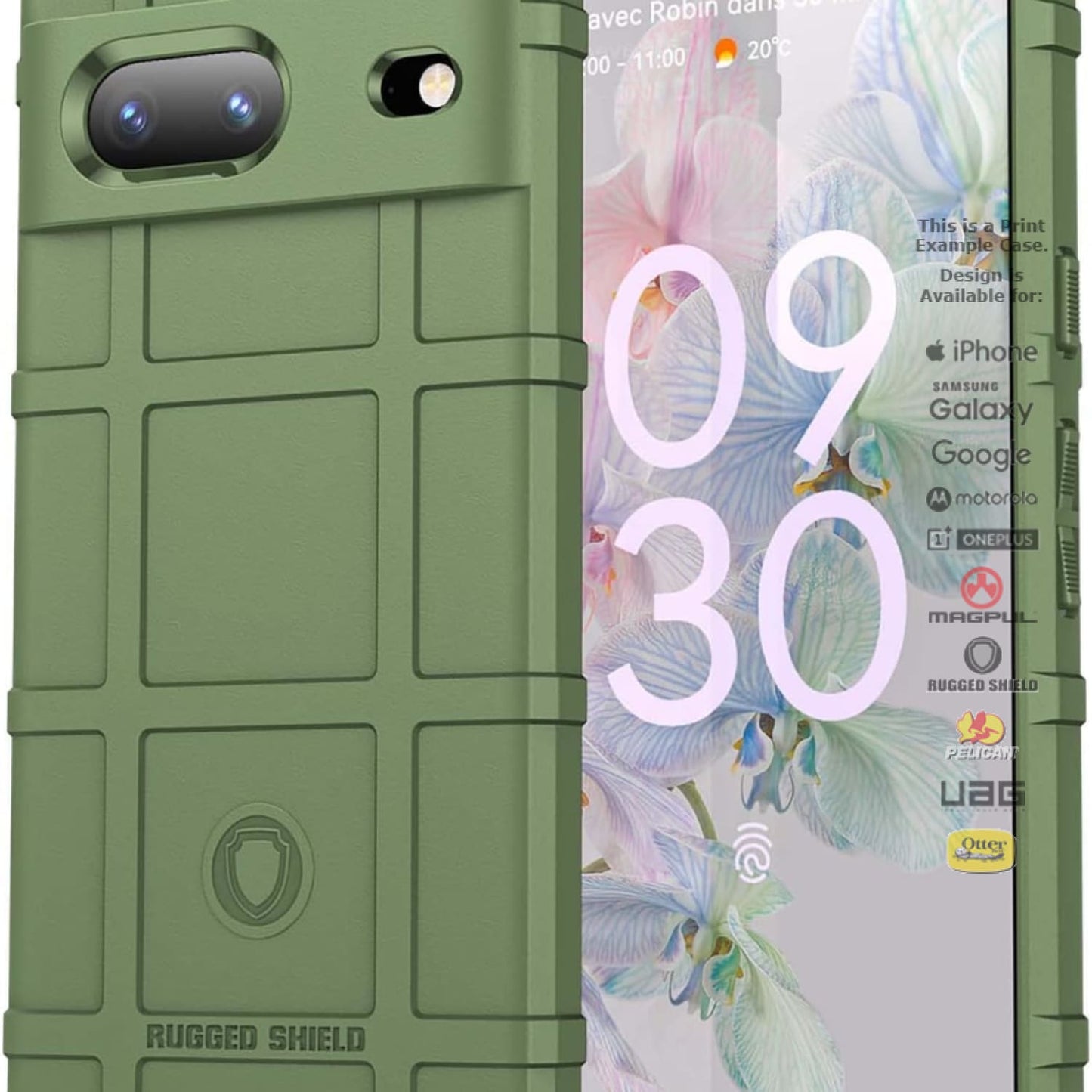 Rugged Shield Branded Solid Color TPU Cases for Google Pixel Phone Models