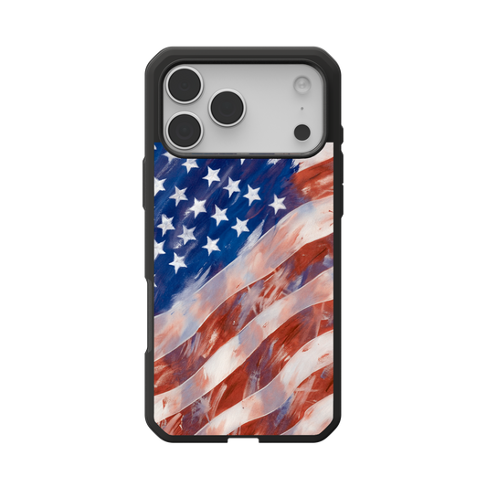 UAG CIVILIAN LT CASE WITH MAGSAFE FOR APPLE IPHONE - AMERICAN FLAG PAINTING