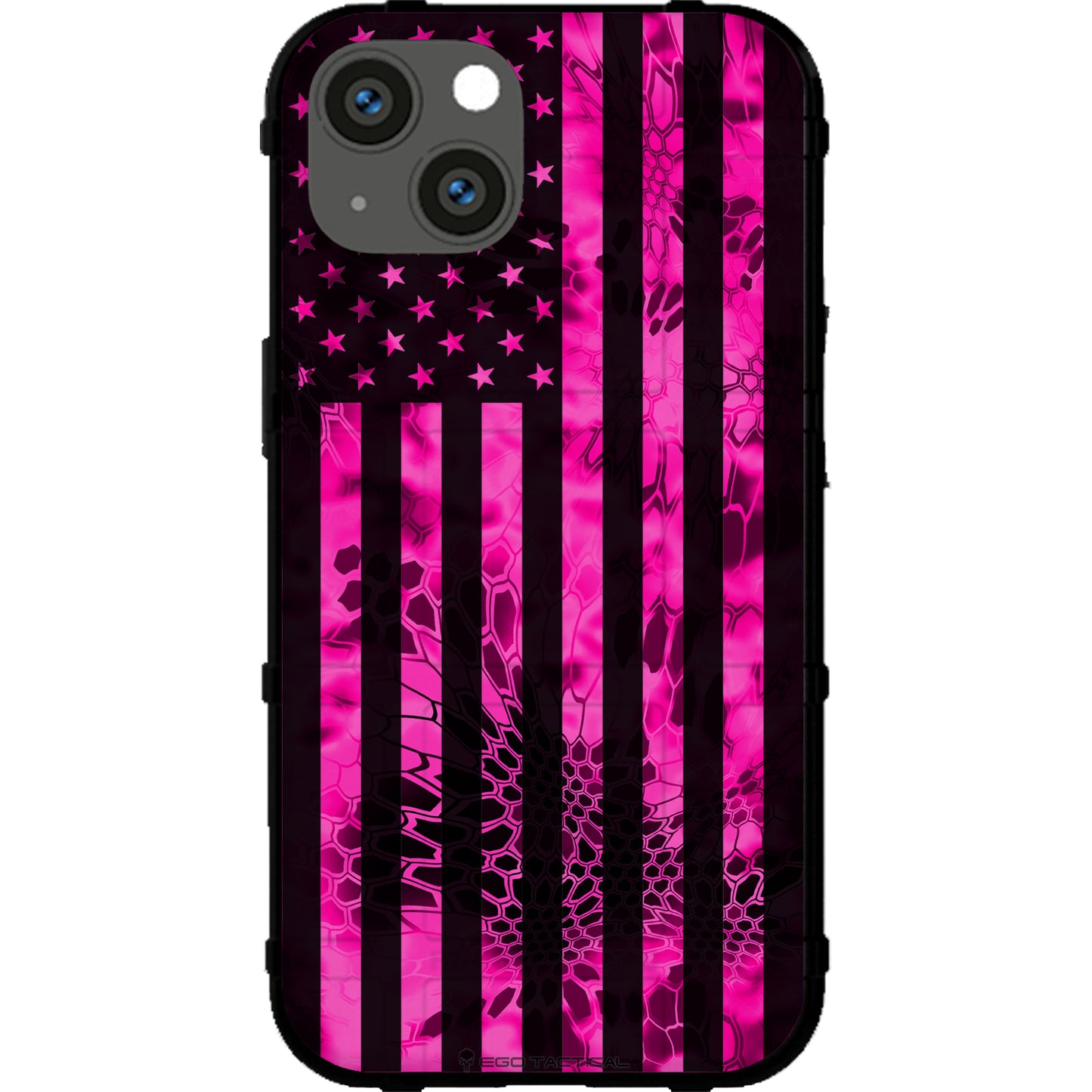 US Flag Subdued over Kryptek Camouflage Custom Printed Case Design (Choose Your Color Camo)
