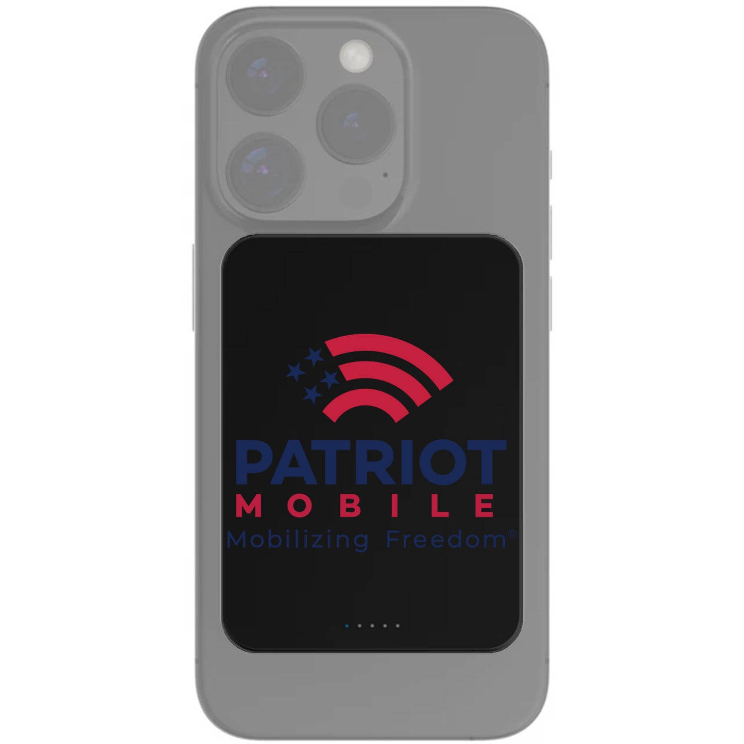 Patriot Mobile Limited Edition Custom-Printed 5,000mAh MagSafe Magnetic Powerbank & Wireless Battery Charger