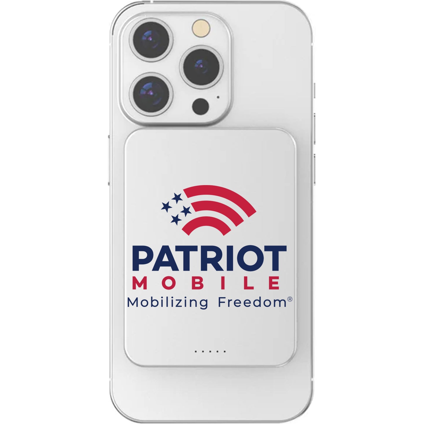 Patriot Mobile Limited Edition Custom-Printed 5,000mAh MagSafe Magnetic Powerbank & Wireless Battery Charger