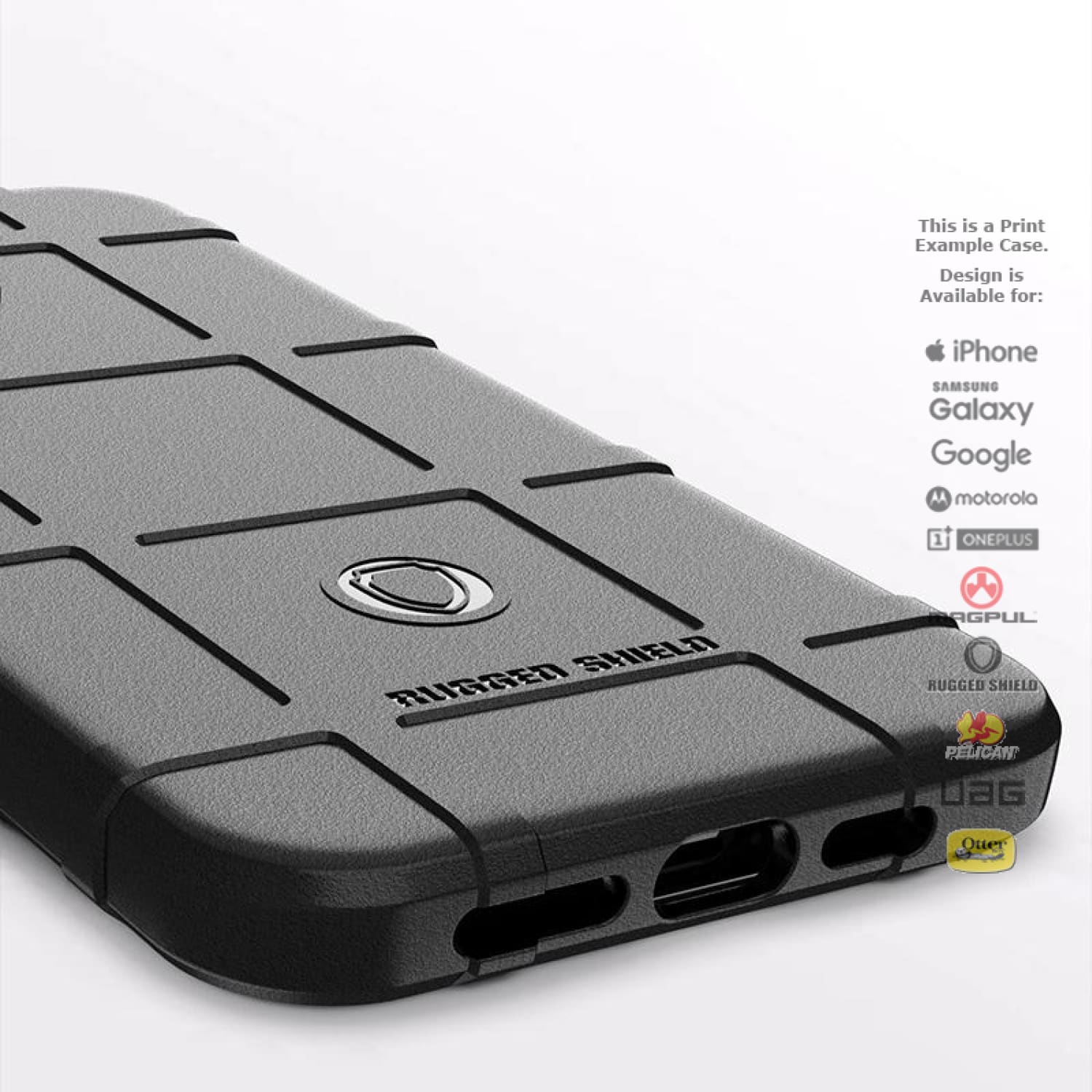 Rugged Shield Brand Solid Color Unprinted TPU Cases