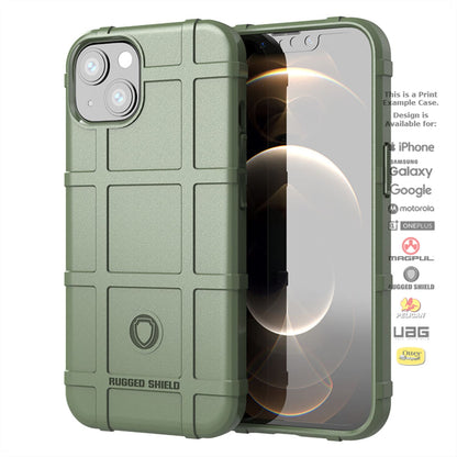 Rugged Shield Branded Solid Color Tpu Cases For Apple Iphone Models 14 - Od Green