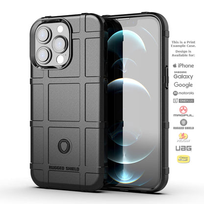 Rugged Shield Branded Solid Color Tpu Cases For Apple Iphone Models 14 Pro - Black