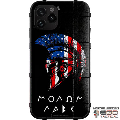 US Flag Spartan Molon Labe Custom Printed Android & Apple Phone Case Design