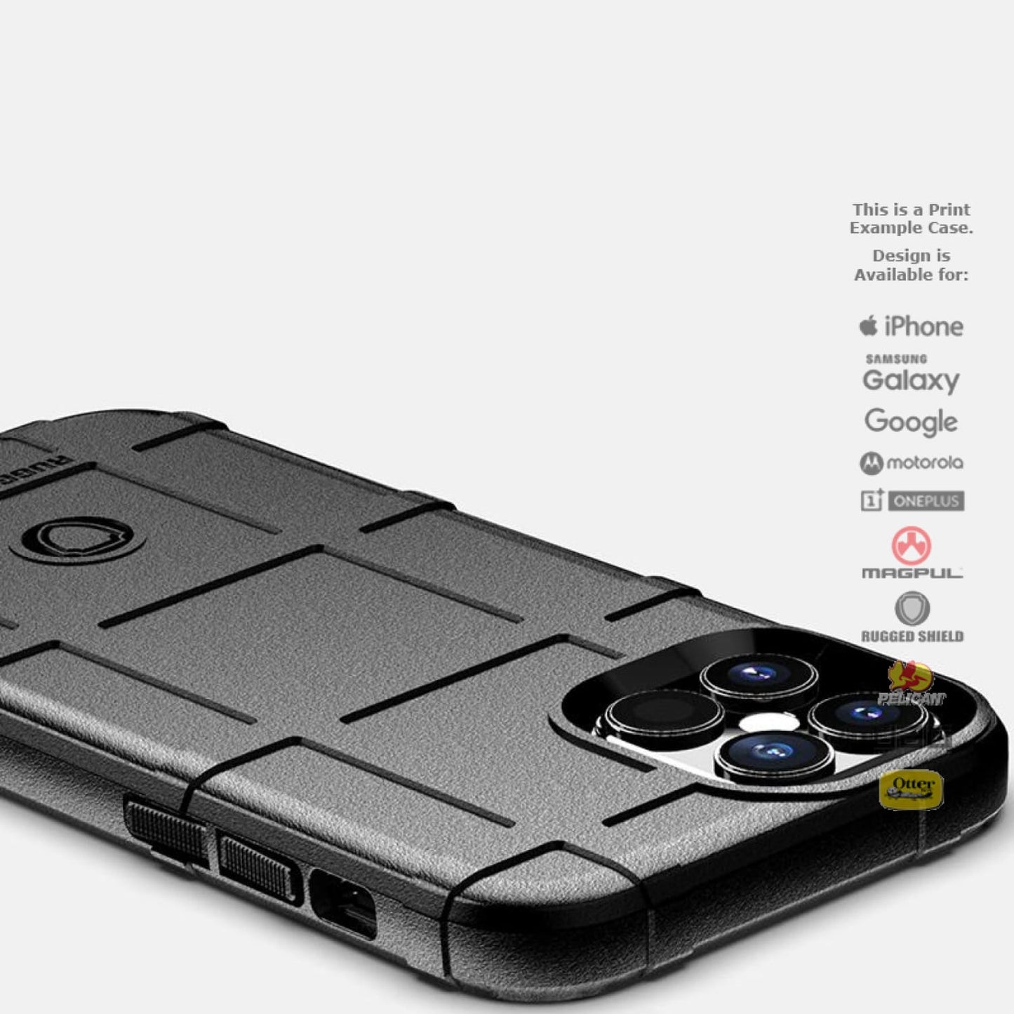 Rugged Shield Brand Solid Color Unprinted TPU Cases