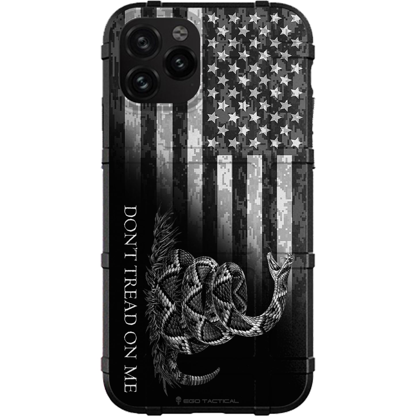 Don't Tread on Me Flag Black Camo Flag Rev Custom Printed Case Design