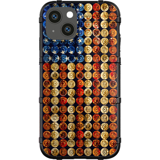 4th of July American Freedom Bullets, Shotgun Shells U.S. Flag Custom Printed Android & Apple Phone Case Design