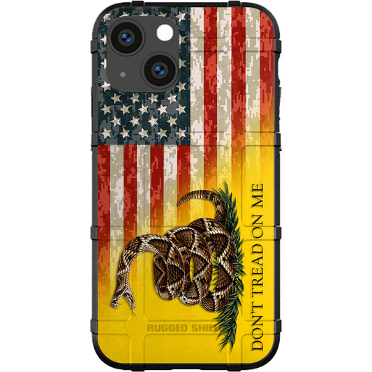 Don't Tread on Me Flag on US Camo Flag Custom Printed Case Design