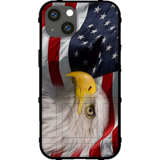 American Eagle over US Flag Custom Printed Android & Apple Phone Case Design