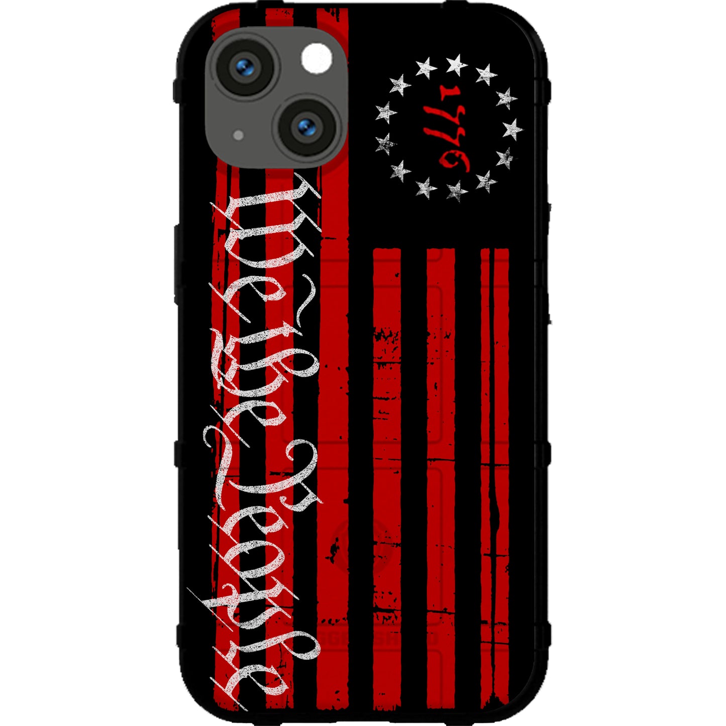 We the People Tattered Red 13-Star 1776 Flag Custom Printed Android & Apple Phone Case Design