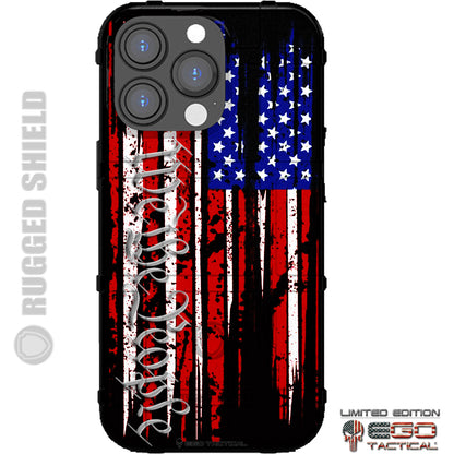 Tattered USA Flag We The People Constitution Custom Printed Case Design