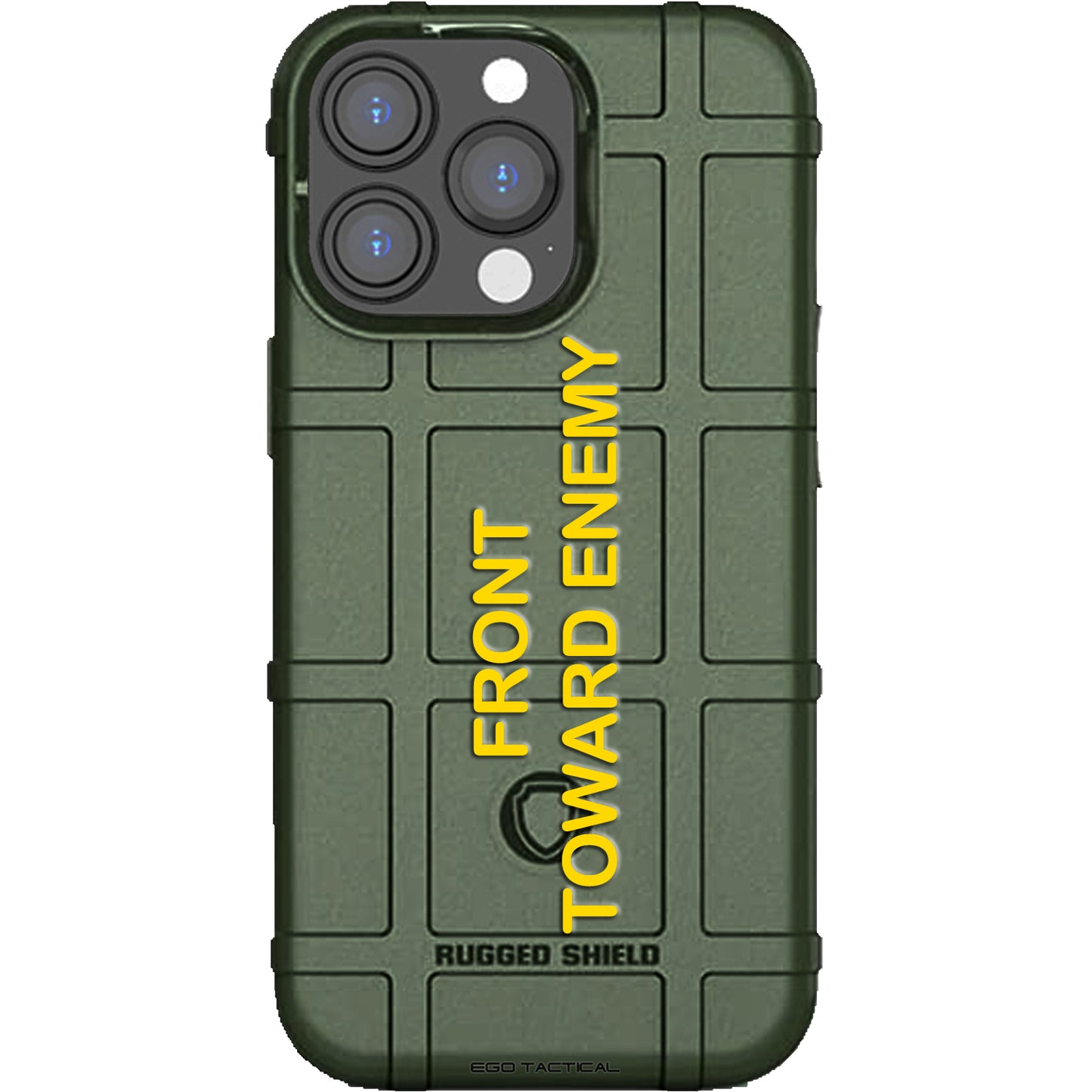 Front Toward Enemy Yellow Text on OD Green Claymore Mine Apers M18A1 Parity Custom Printed Android & Apple Phone Cases