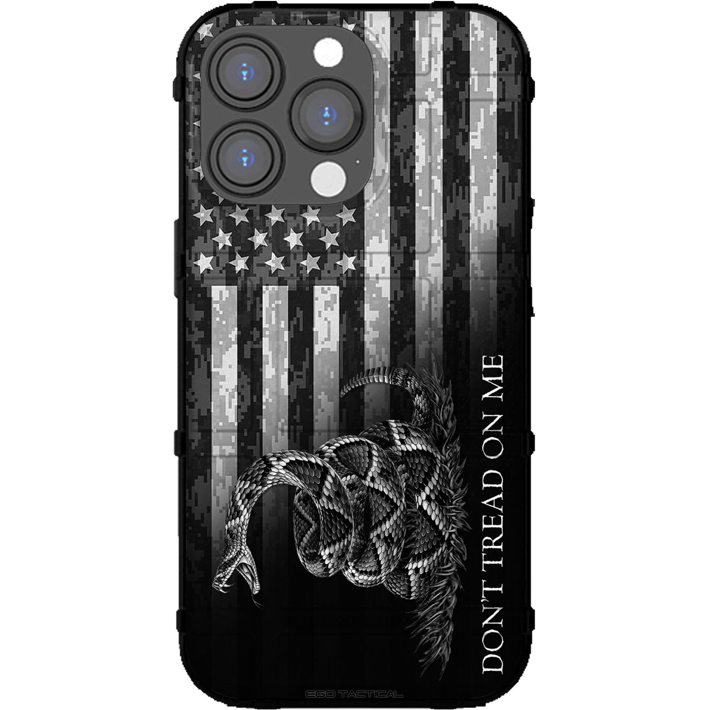 Don't Tread on Me Flag Black Camo Flag Rev Custom Printed Case Design