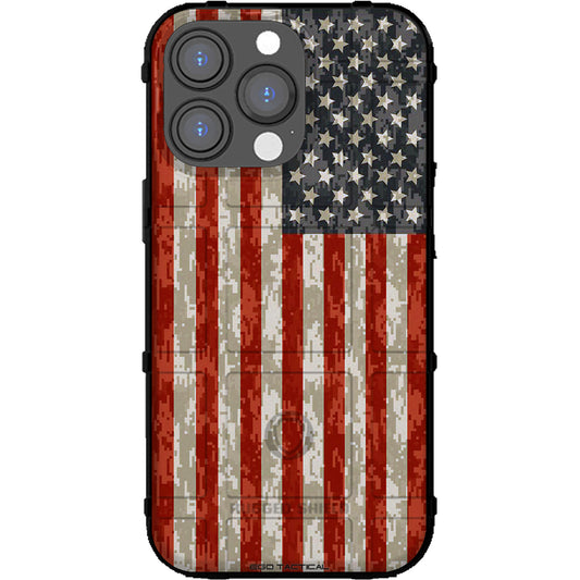 US American Camo Flag Print Custom Printed Android & Apple Phone Case Design
