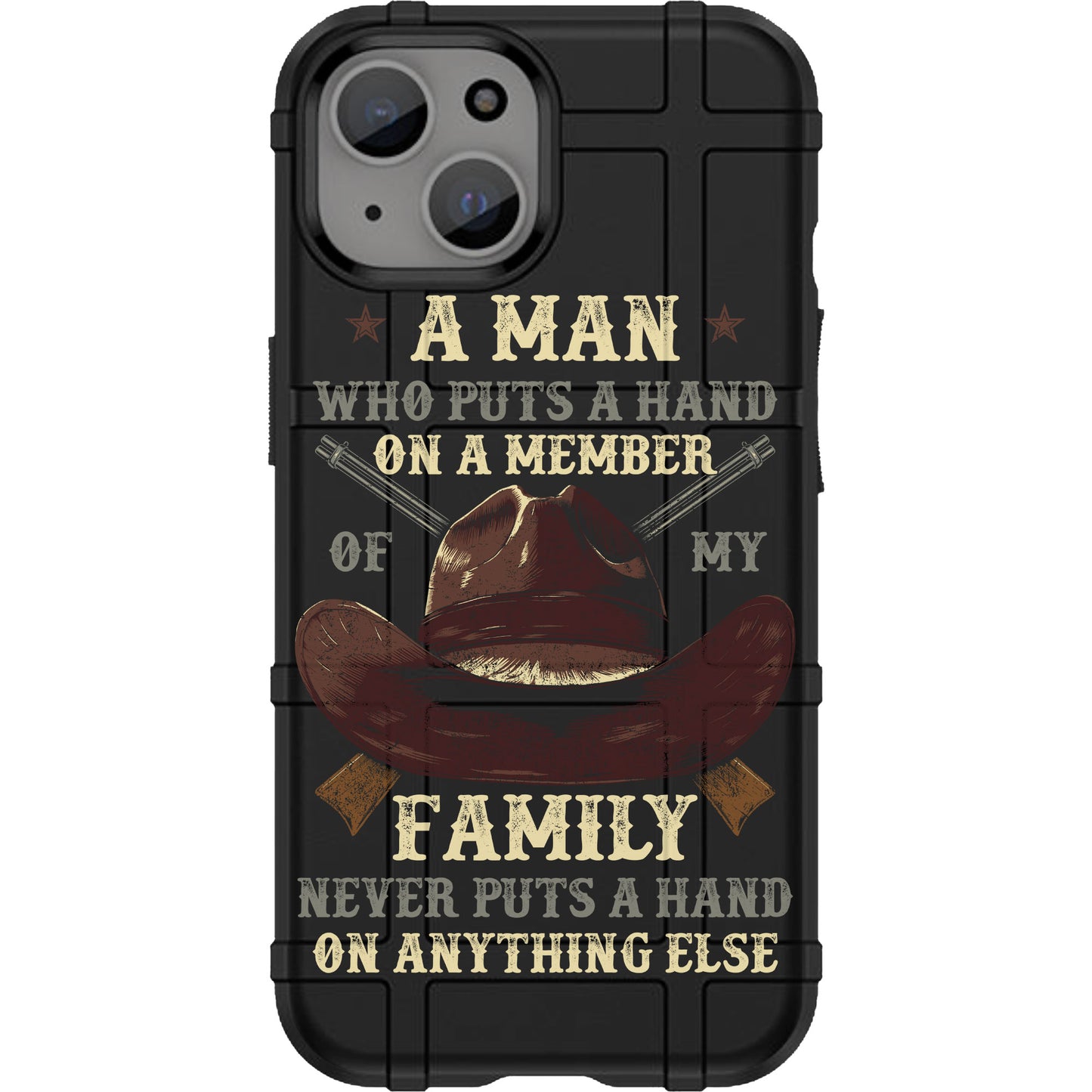 Warrior 12 A Man Who Puts His Hand on a Member of my Family Custom Printed Android & Apple Phone Cases