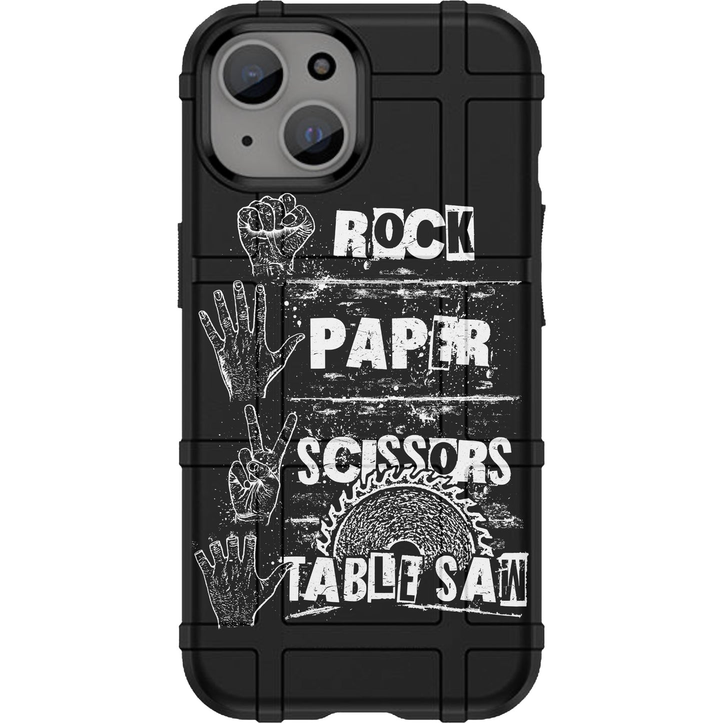 Warrior 12 Rock, Paper Scissors, Table Saw Custom Printed Android & Apple Phone Cases