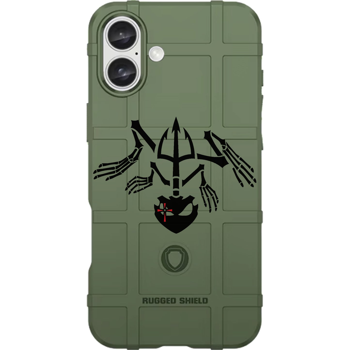 American Sniper Black Frog Red Cross Custom Printed Case Design on Green Case