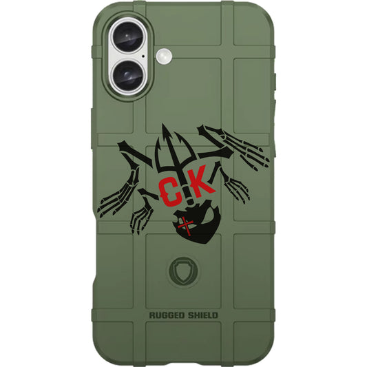 American Sniper CK Black Frog Red Cross Custom Printed Case Design on Green Case