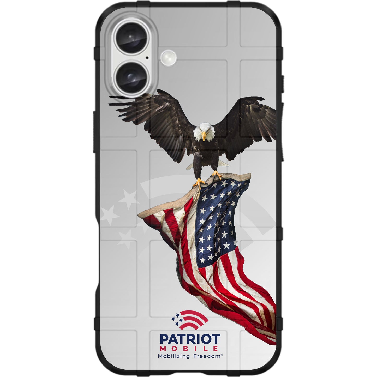 Patriot Mobile Eagle & Flag Custom Printed Apple iPhone 17 Cases (100 Units)