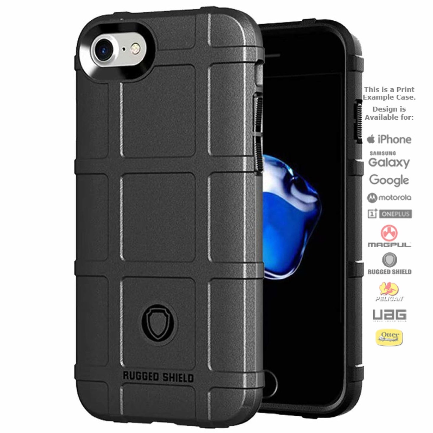 Rugged Shield Branded Solid Color TPU Cases for all Apple iPhone Models