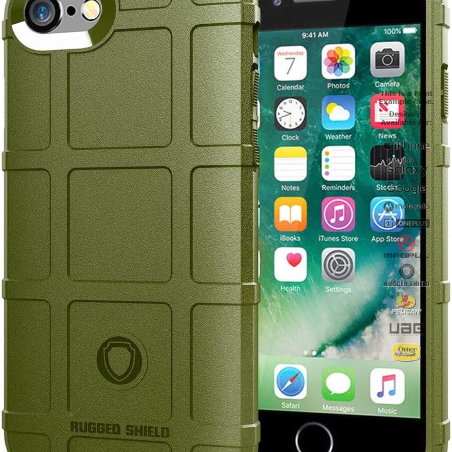 Rugged Shield Branded Solid Color TPU Cases for all Apple iPhone Models