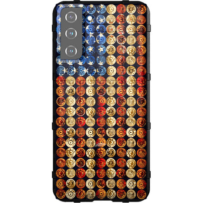 4th of July American Freedom Bullets, Shotgun Shells U.S. Flag Custom Printed Android & Apple Phone Case Design