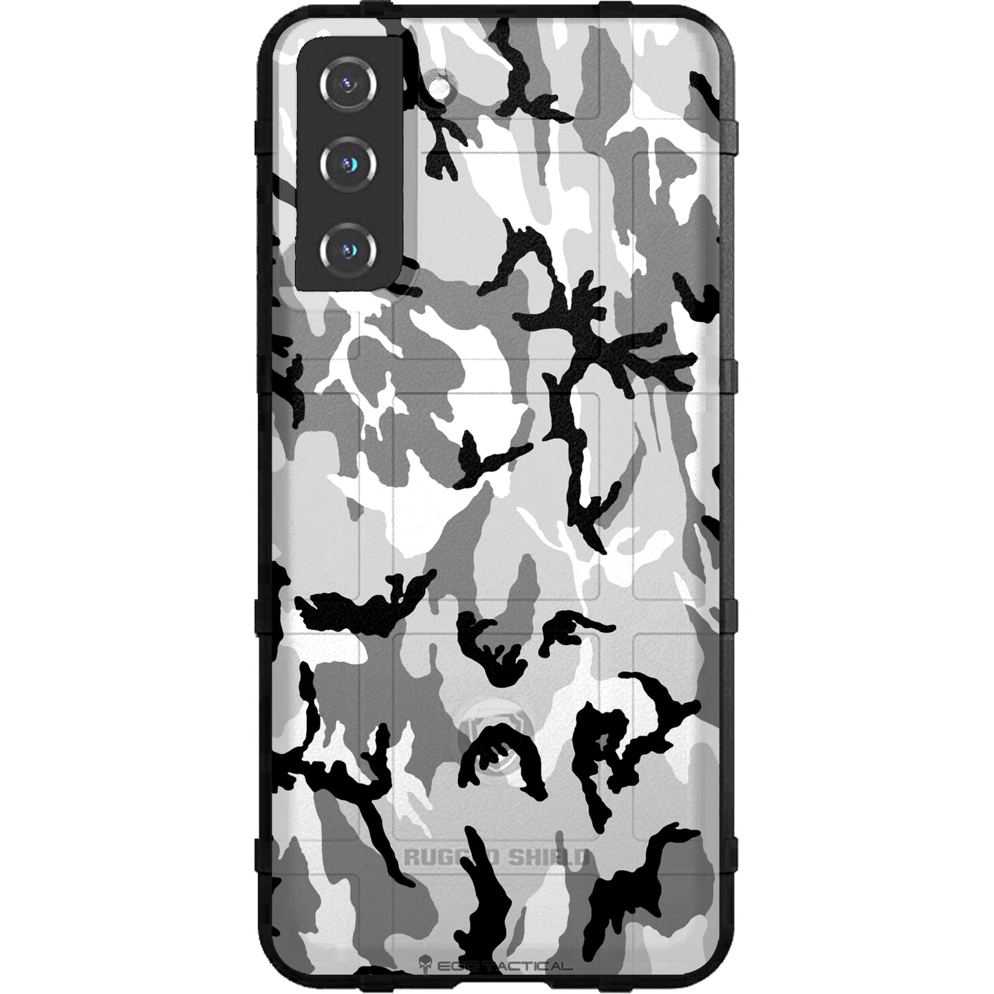Black Grey White Snow Camouflage Custom Printed Android & Apple Phone Case Design