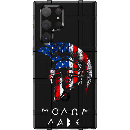 US Flag Spartan Molon Labe Custom Printed Android & Apple Phone Case Design