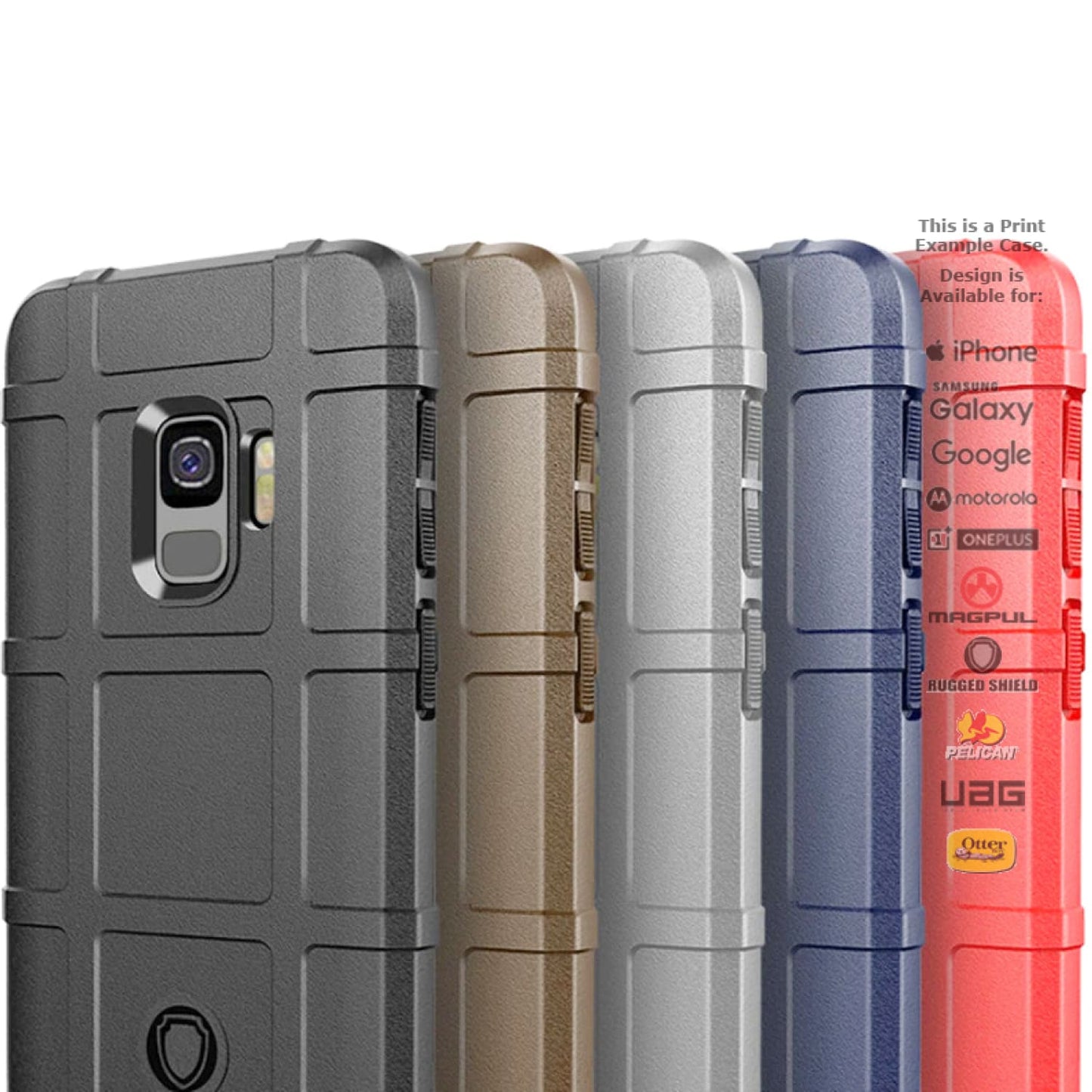 Rugged Shield Branded Solid Color Tpu Cases For Samsung Galaxy Models