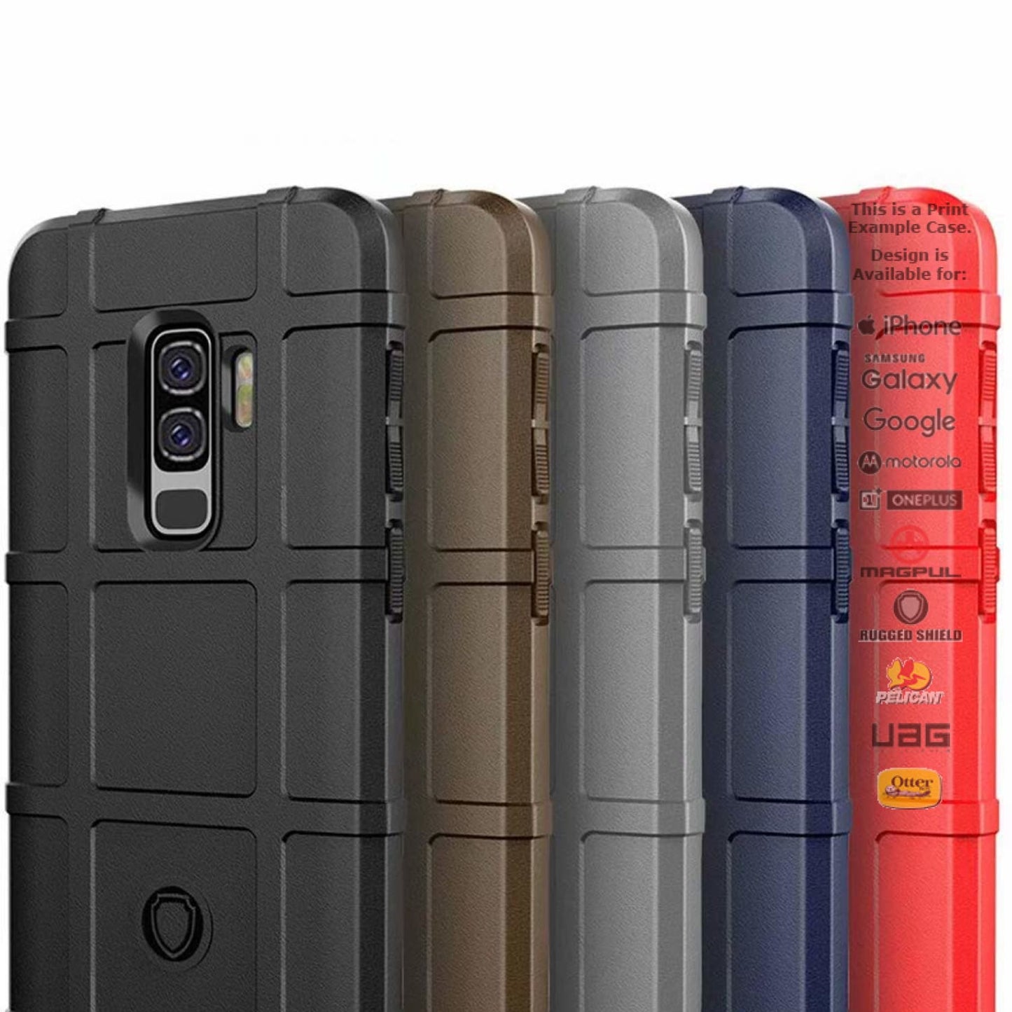 Rugged Shield Branded Solid Color Tpu Cases For Samsung Galaxy Models