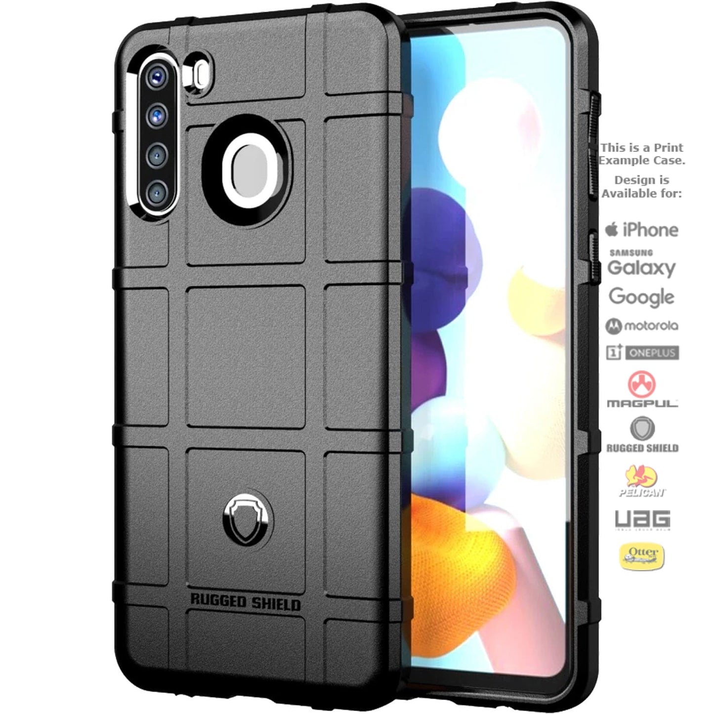 Rugged Shield Branded Solid Color Tpu Cases For Samsung Galaxy Models