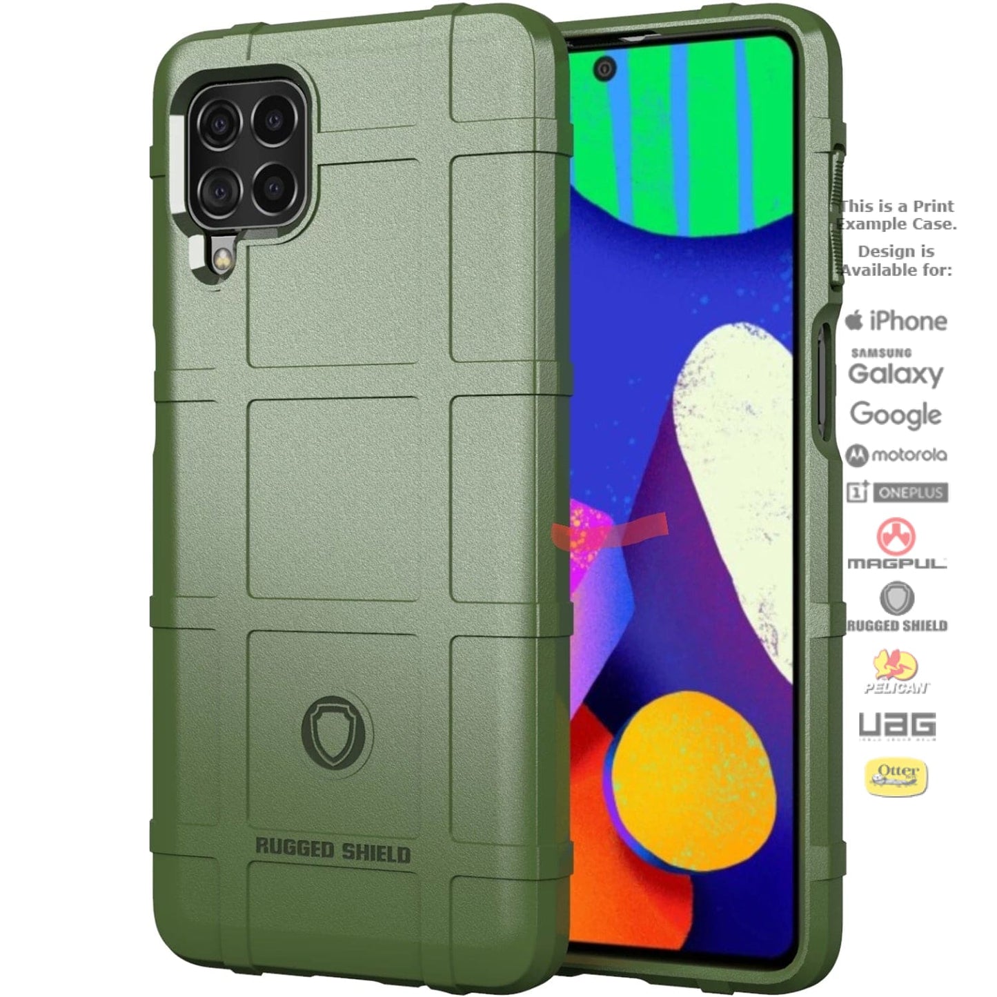 Rugged Shield Branded Solid Color Tpu Cases For Samsung Galaxy Models