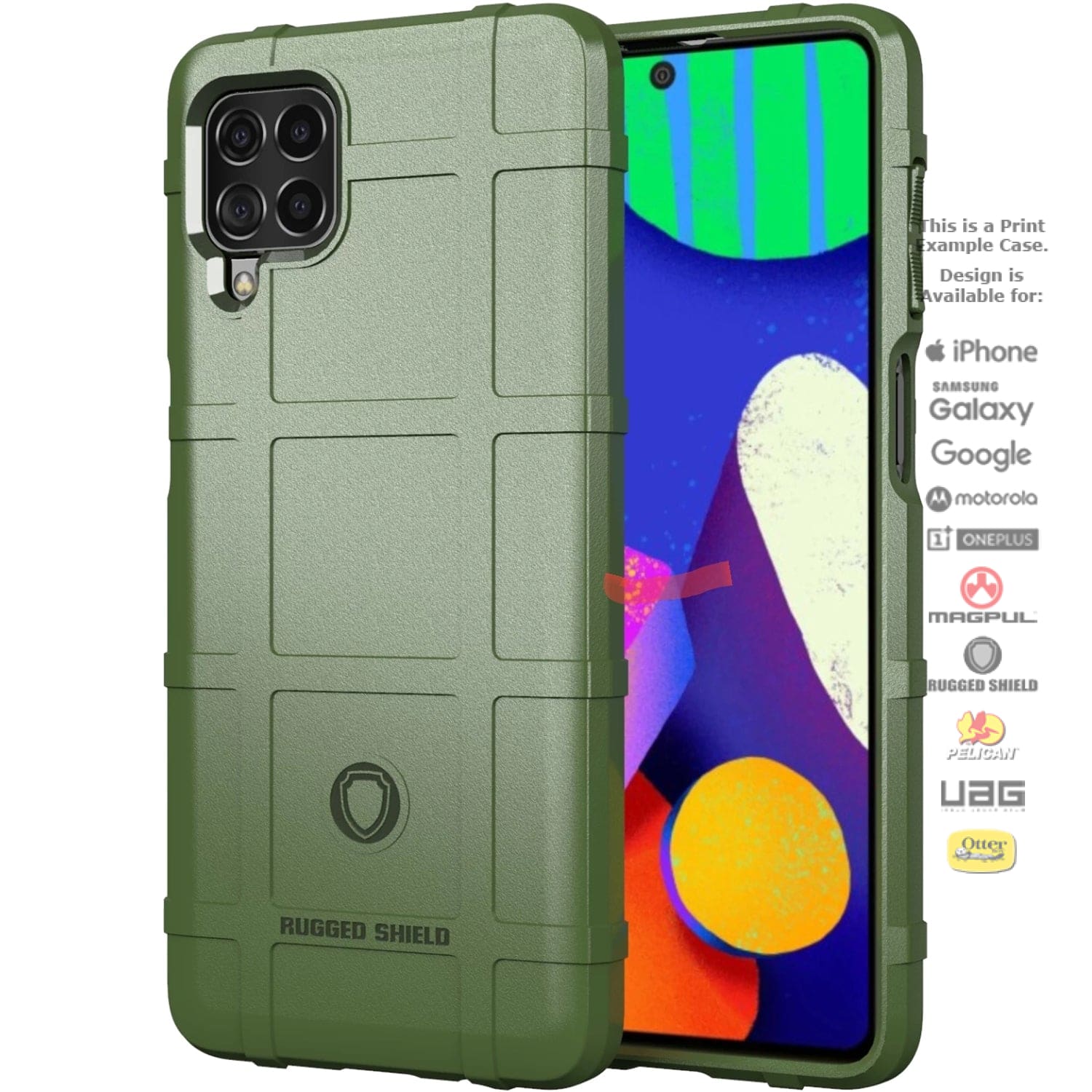 Rugged Shield Branded Solid Color Tpu Cases For Samsung Galaxy Models