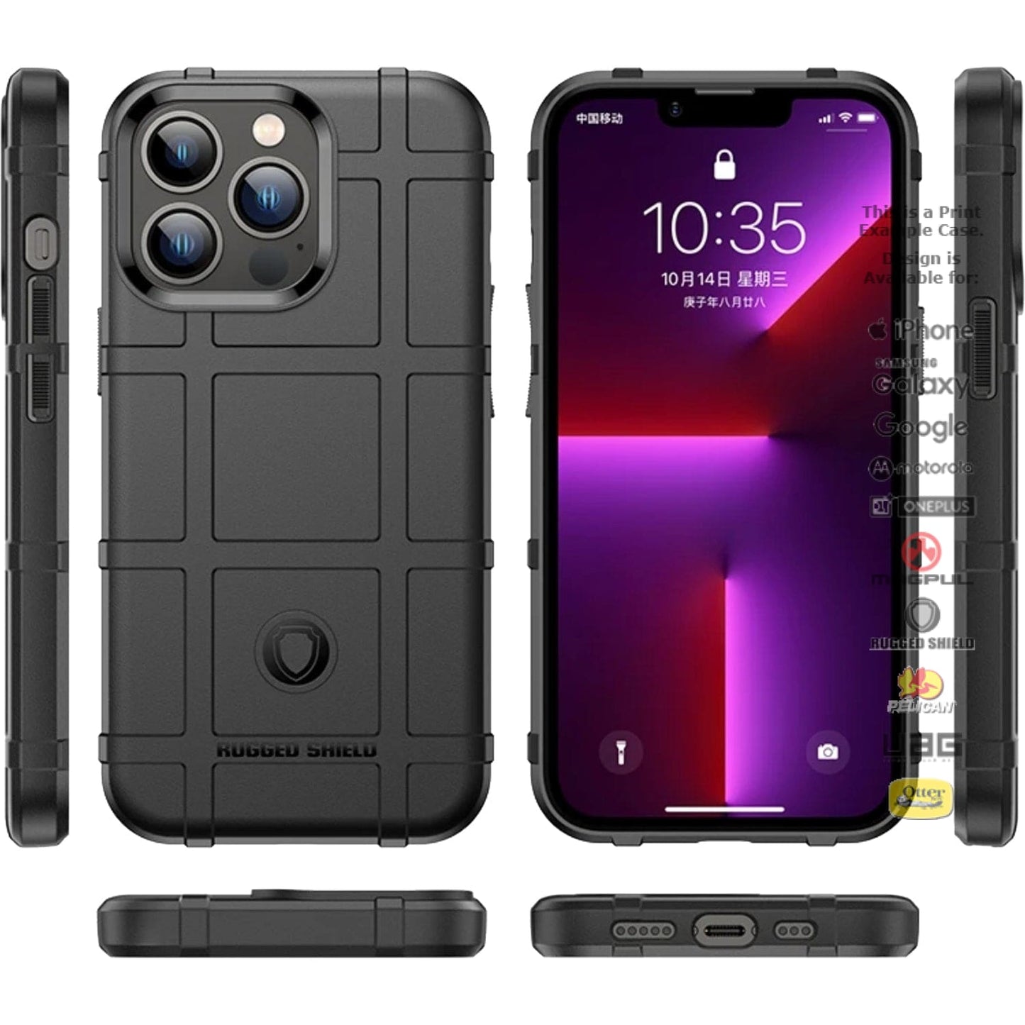 Rugged Shield Branded Solid Color TPU Cases for all Apple iPhone Models