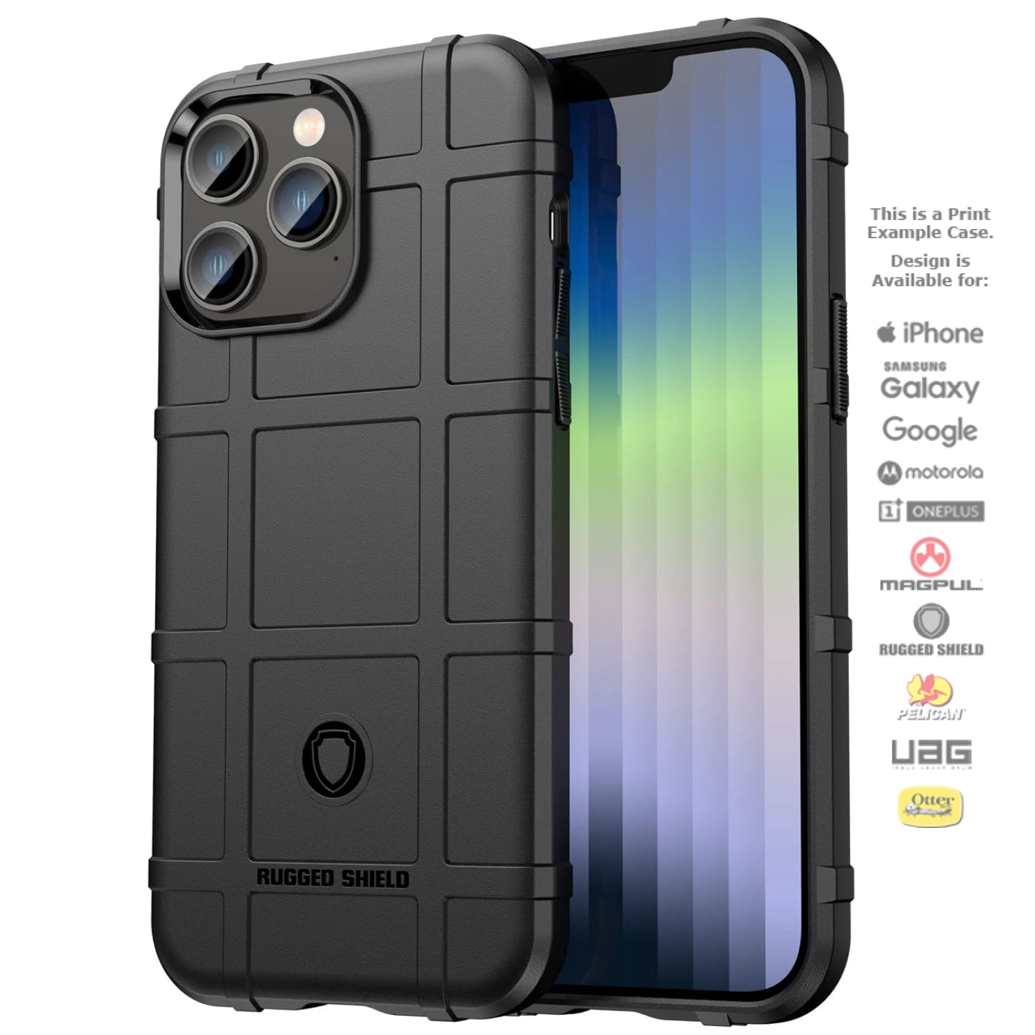 Rugged Shield Branded Solid Color Tpu Cases For Apple Iphone Models
