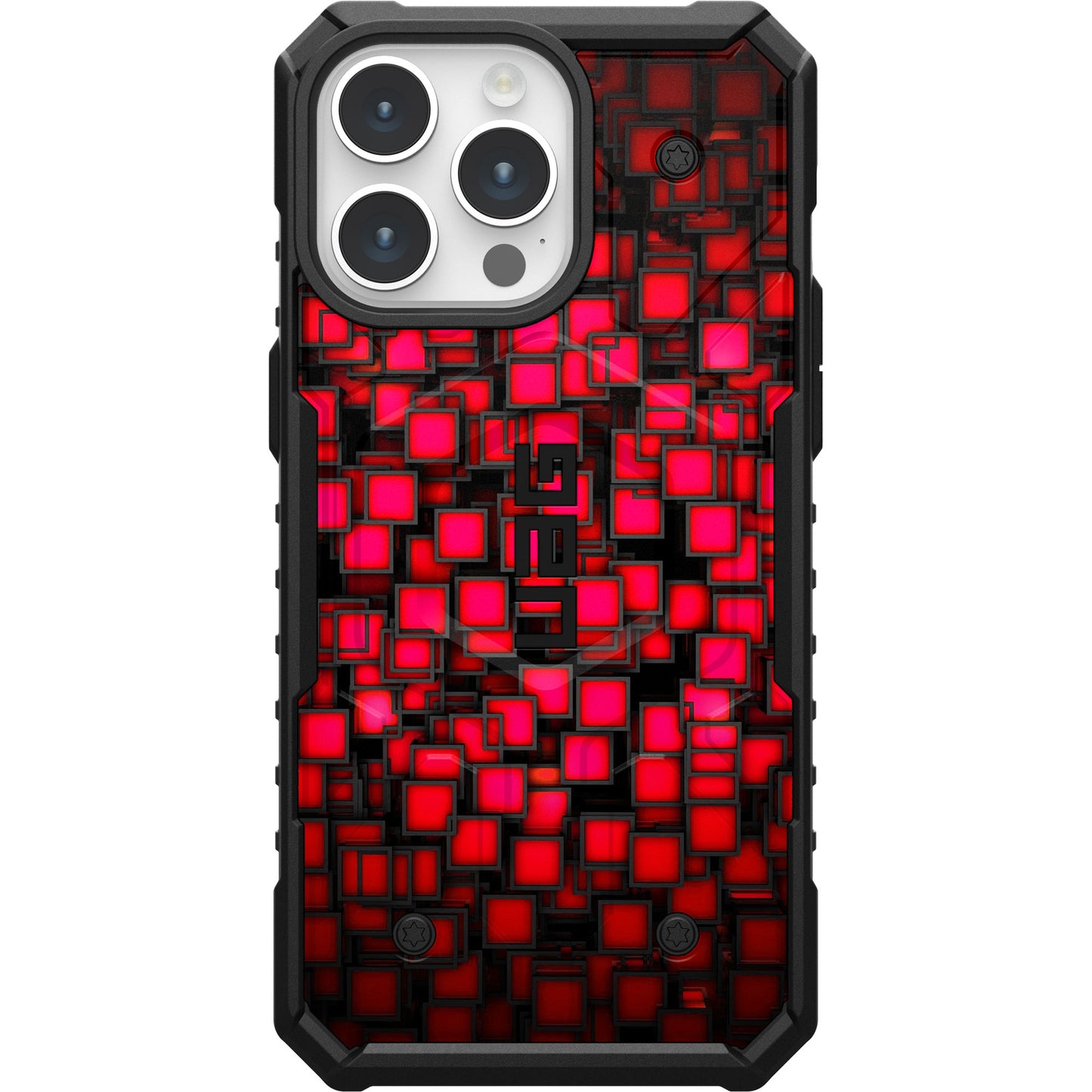 UAG PATHFINDER CASE WITH MAGSAFE FOR APPLE IPHONE - RED SQUARE CUBES