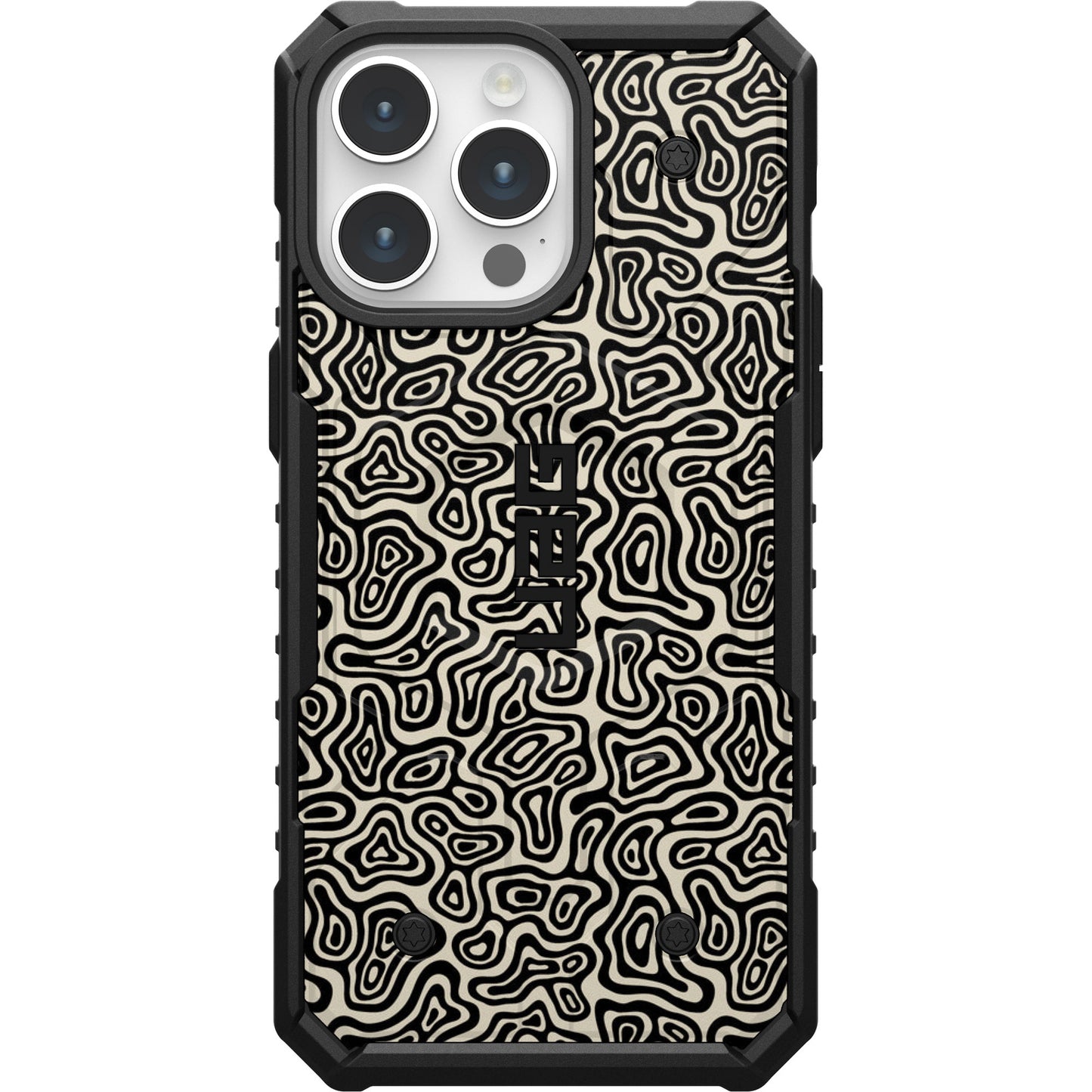 UAG PATHFINDER CASE WITH MAGSAFE FOR APPLE IPHONE - WAVY BLACK & BROWN