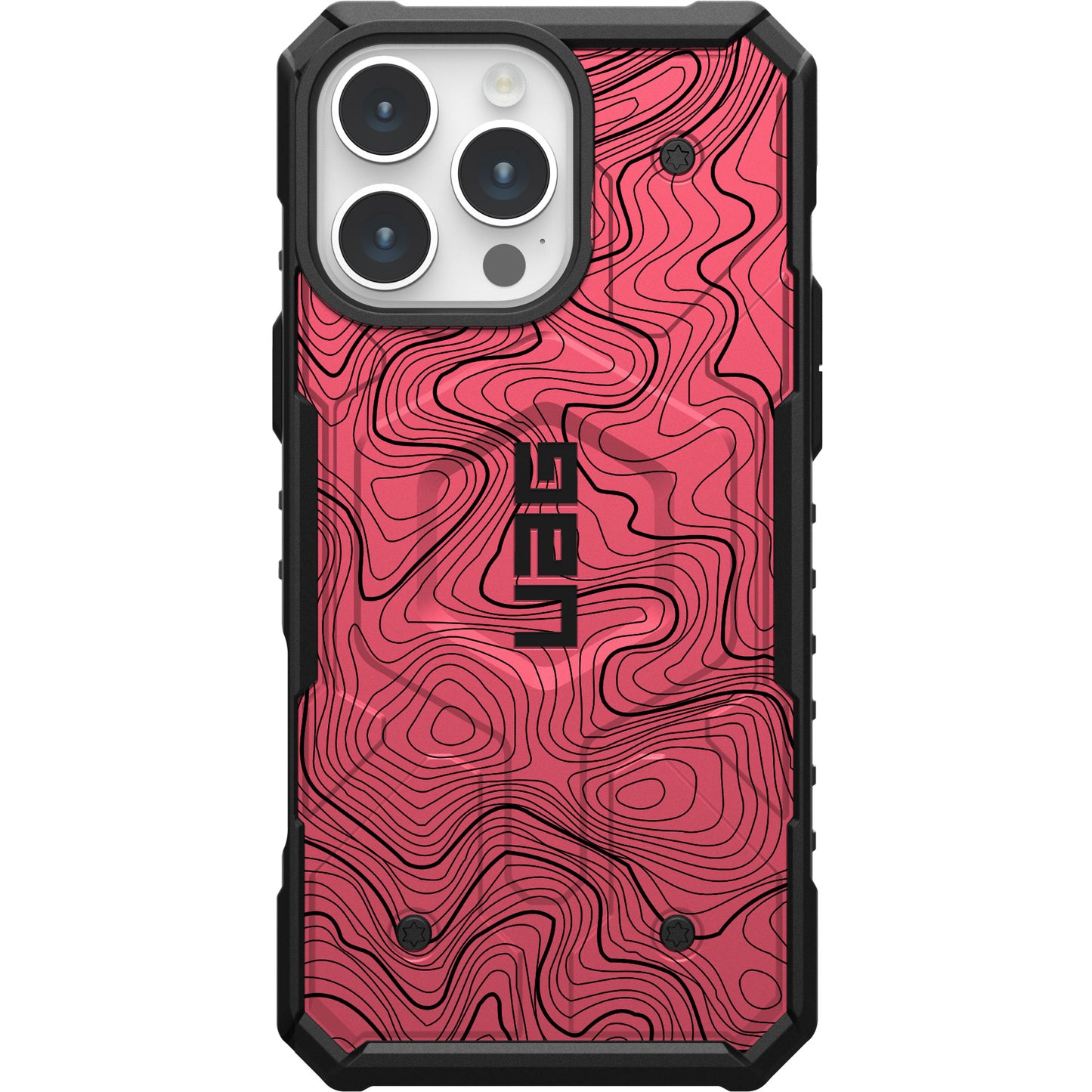 UAG PATHFINDER CASE WITH MAGSAFE FOR APPLE IPHONE - PINK TOPOGRAPHY STYLE 2
