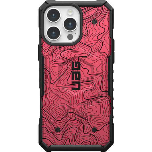 UAG PATHFINDER CASE WITH MAGSAFE FOR APPLE IPHONE - PINK TOPOGRAPHY STYLE 2