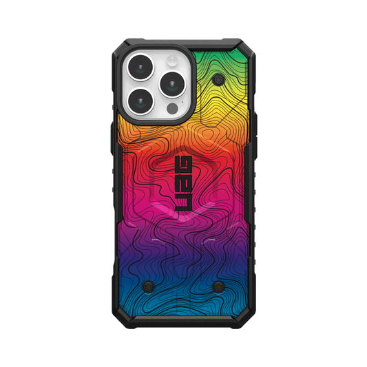 UAG PATHFINDER CASE WITH MAGSAFE FOR APPLE IPHONE - RAINBOW TOPOGRAPHY STYLE 2