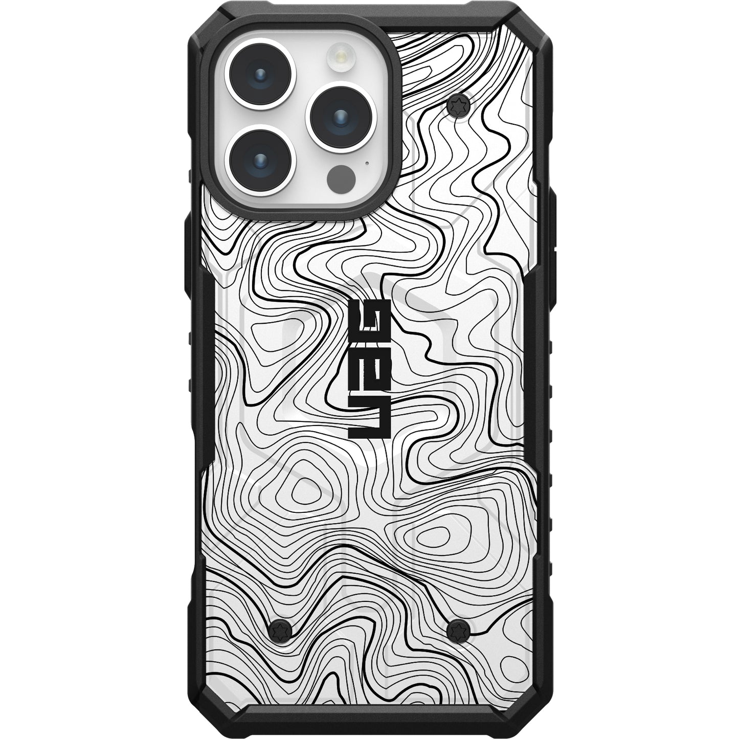 UAG PATHFINDER CASE WITH MAGSAFE FOR APPLE IPHONE - WHITE TOPOGRAPHY STYLE 2