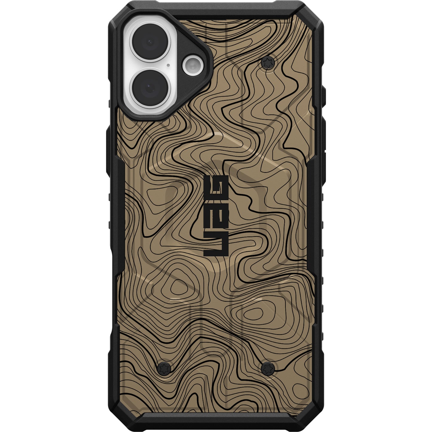 UAG PATHFINDER CASE WITH MAGSAFE FOR APPLE IPHONE - FDE FLAT DARK EARTH TOPOGRAPHY STYLE 2