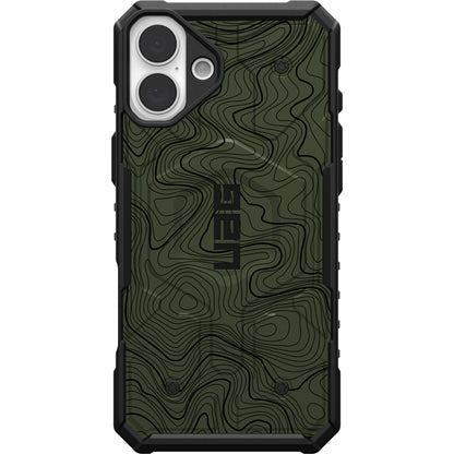 UAG PATHFINDER CASE WITH MAGSAFE FOR APPLE IPHONE - OD GREEN TOPOGRAPHY STYLE 2