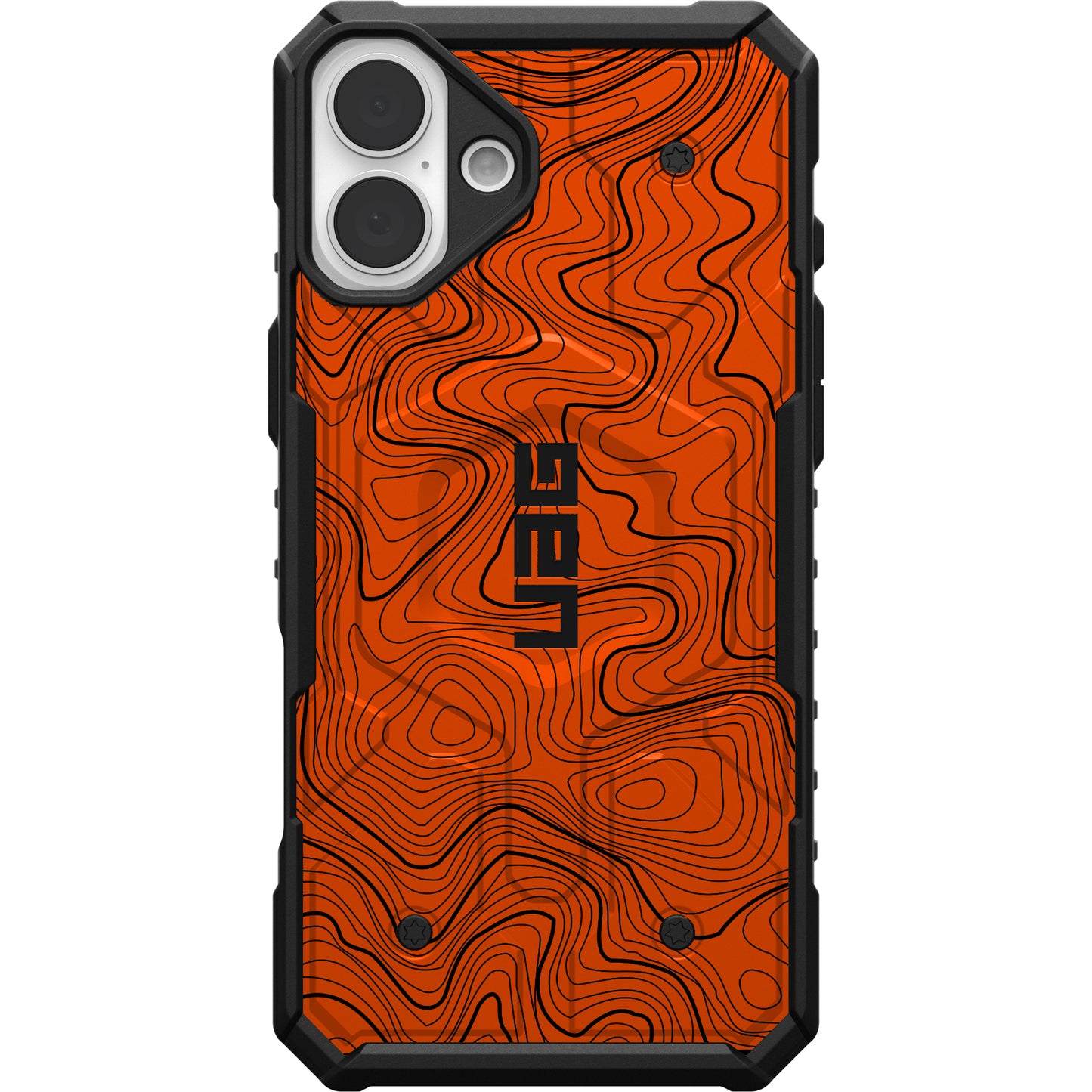 UAG PATHFINDER CASE WITH MAGSAFE FOR APPLE IPHONE - ORANGE TOPOGRAPHY STYLE 2